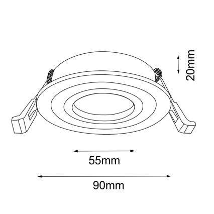 Brosline - Recessed ceiling light 1xGU10/10W/230V white