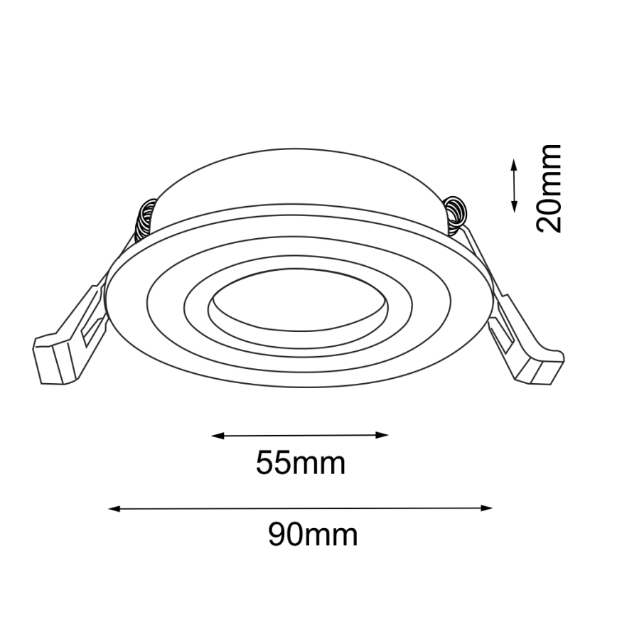 Brosline - Recessed ceiling light 1xGU10/10W/230V white