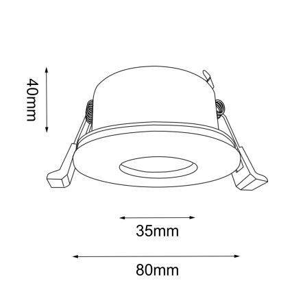 Brosline - Recessed ceiling light 1xGU10/10W/230V black