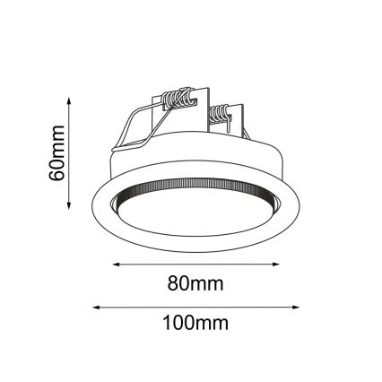Brosline - Recessed ceiling light 1xGX53/9W/230V white