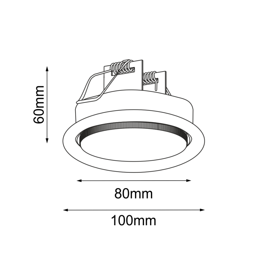Brosline - Recessed ceiling light 1xGX53/9W/230V white
