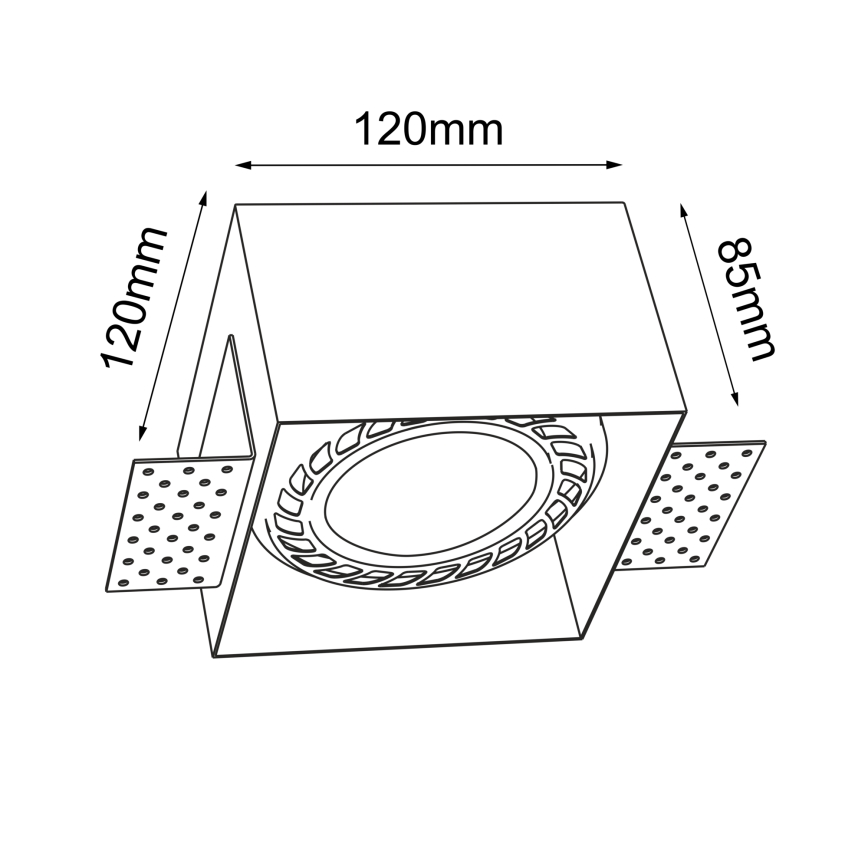 Brosline - Recessed ceiling light 1xGU10/18W/230V white