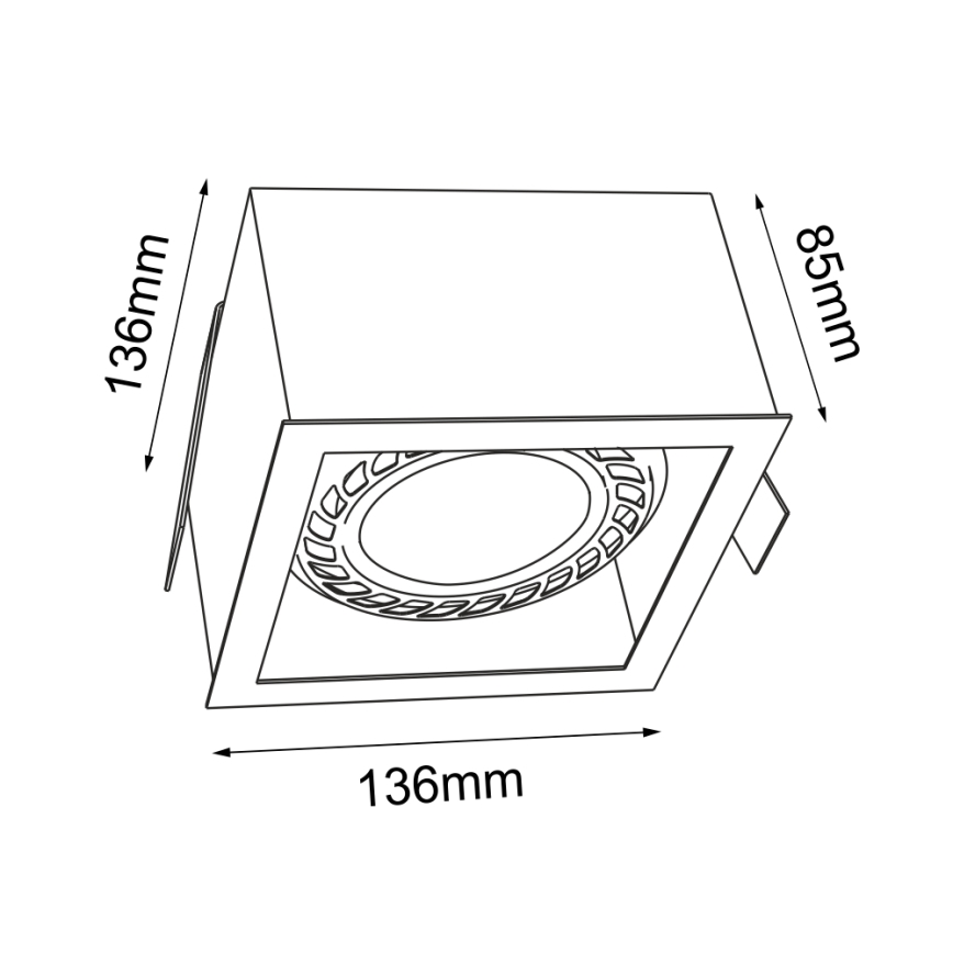 Brosline - Recessed downlight 1xGU10/18W/230V white