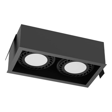 Brosline - Ceiling-mounted downlight 2xGU10/18W/230V black