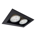 Brosline - Recessed ceiling light 2xGU10/10W/230V black