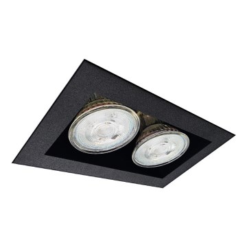 Brosline - Recessed ceiling light 2xGU10/10W/230V black