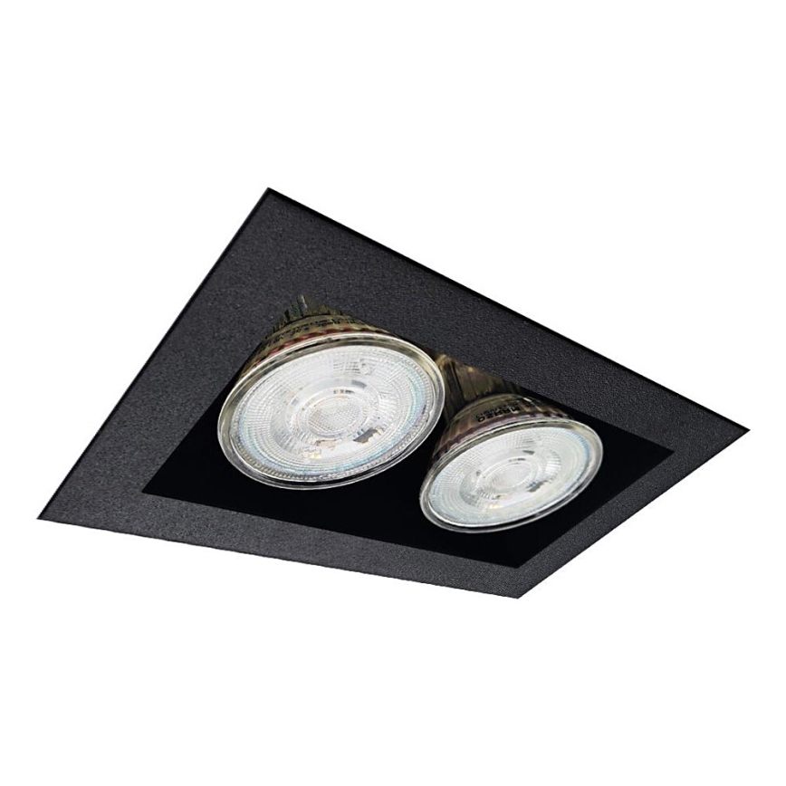 Brosline - Recessed ceiling light 2xGU10/10W/230V black