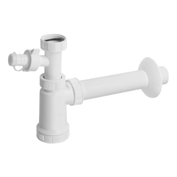 Bruckner - Basin trap with branch tailpiece DN40 white