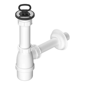Bruckner - Basin trap with waste DN40 white/stainless steel
