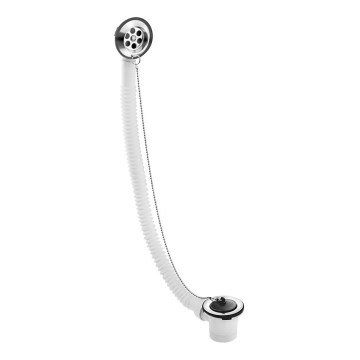 Bruckner - Bath set with plug on a chain stainless steel