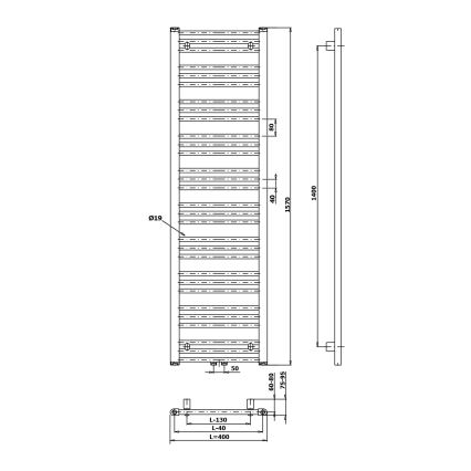 Bruckner - Bathroom radiator ALBRECHT 547W/230V 50x157 cm white