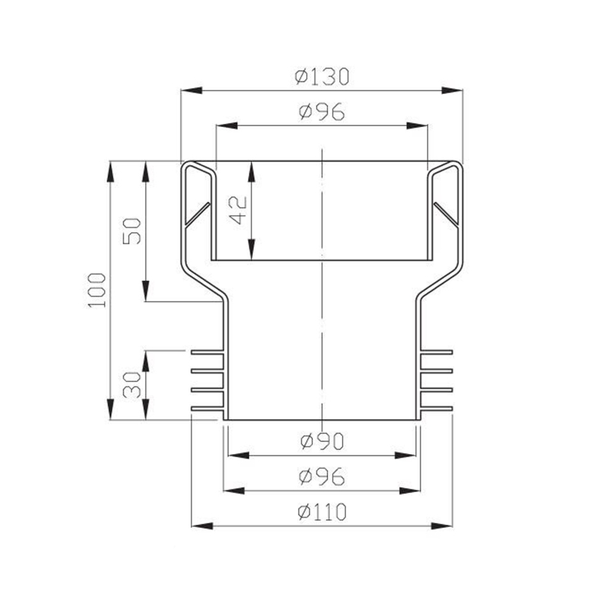 Bruckner - Centric toilet waste cuff white