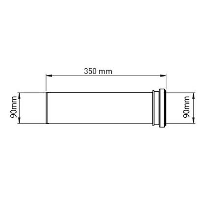 Bruckner - Extension piece for wall-hung toilet 35 cm black