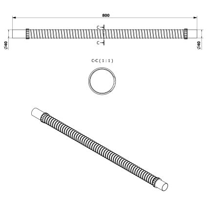 Bruckner - Flexible connecting pipe 80 cm white