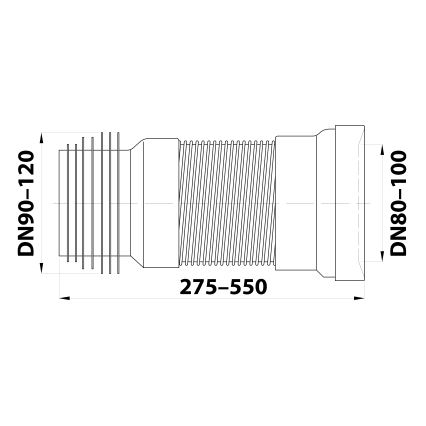 Bruckner - Flexible toilet pan connector 27,5-55 cm white