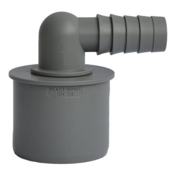 Bruckner - Hose connection end corner DN50 19-21 mm grey