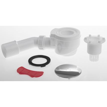 Bruckner - Shower tray siphon DN40/50 white/polished stainless steel