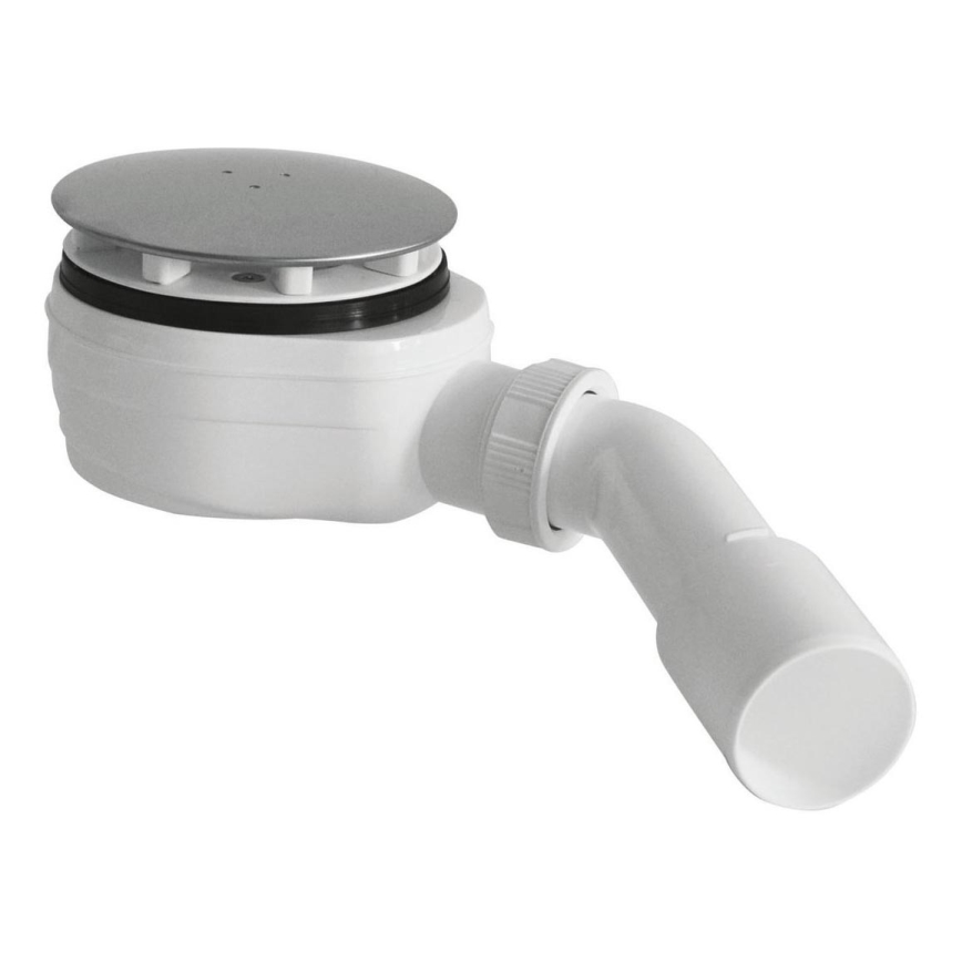Bruckner - Shower tray siphon low DN40/50 white/polished stainless steel