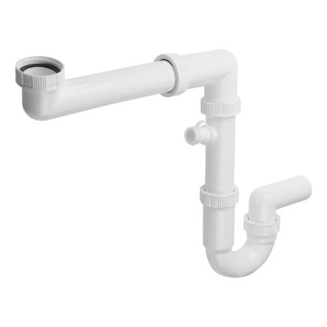 Bruckner - Sink trap with branch tailpiece DN40 white