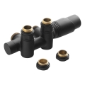 Bruckner - Thermostatic connection set for central connection WICHER COMBI matte black