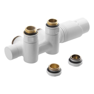 Bruckner - Thermostatic connection set for central connection WICHER COMBI white