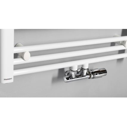 Bruckner - Thermostatic connection set for central connection WICHER shiny chrome