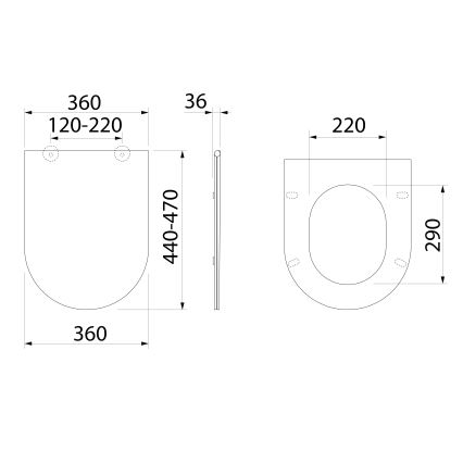 Bruckner - Toilet seat SoftClose FULDA SLIM white