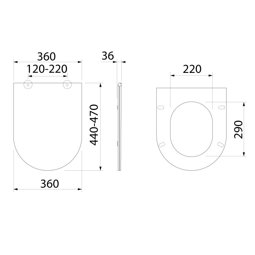 Bruckner - Toilet seat SoftClose FULDA SLIM white