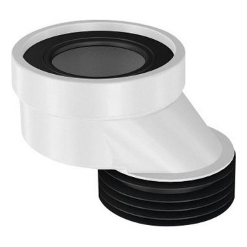 Bruckner - Toilet waste cuff fixed, eccentric black/white