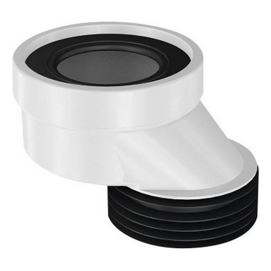 Bruckner - Toilet waste cuff fixed, eccentric black/white