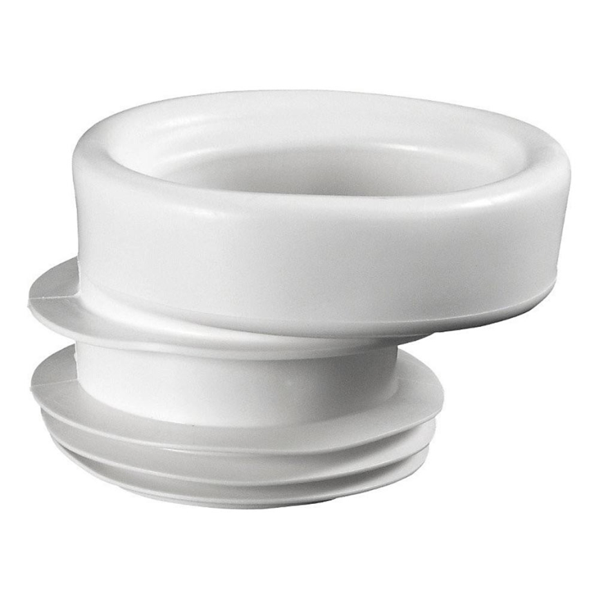 Bruckner - Toilet waste cuff fixed, eccentric white