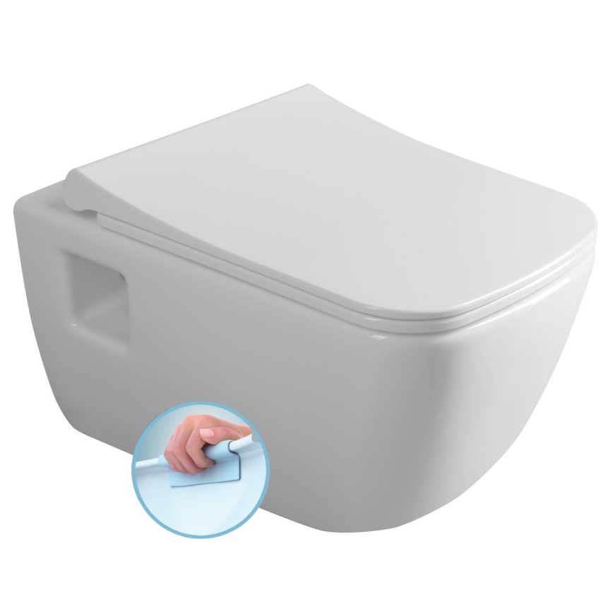 Bruckner - Wall-hung toilet Rimless WALTER ceramics/white