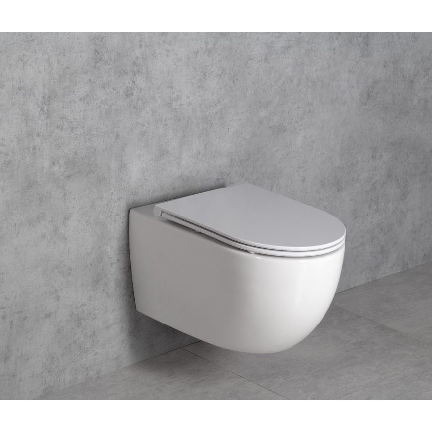 Bruckner - Wall-hung toilet Vortex Rimless FULDA ceramics/white