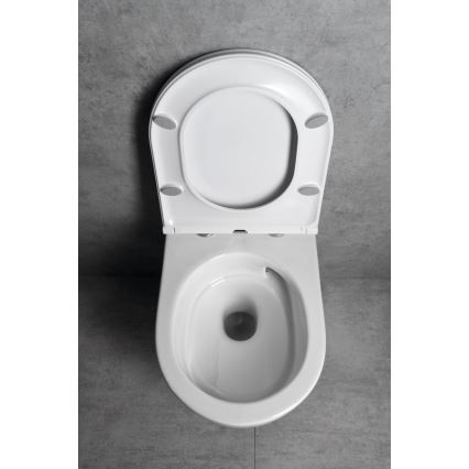 Bruckner - Wall-hung toilet Vortex Rimless FULDA ceramics/white