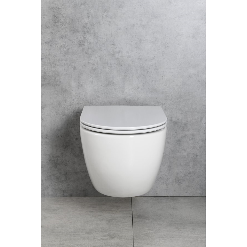 Bruckner - Wall-hung toilet Vortex Rimless FULDA ceramics/white