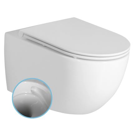 Bruckner - Wall-hung toilet Vortex Rimless FULDA ceramics/white
