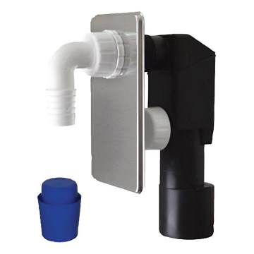 Bruckner - Washing machine siphon for concealed installation DN40/50 polished stainless steel
