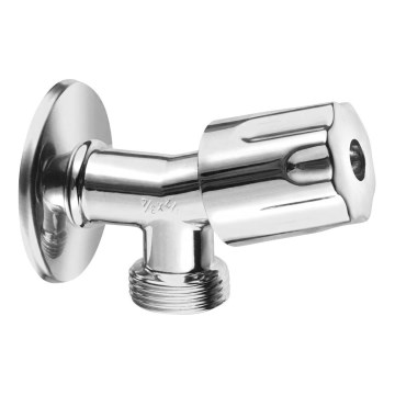 Bruckner - Washing machine valve with check valve shiny chrome