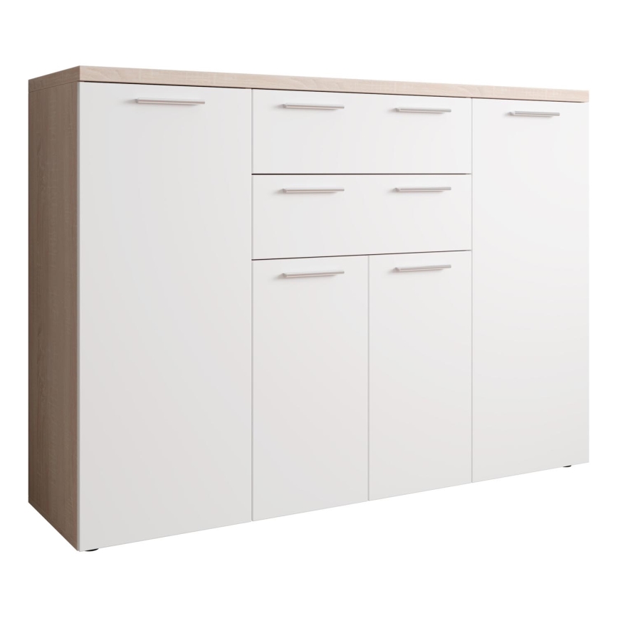 BRUNO Chest of Drawers Sonoma Oak/White