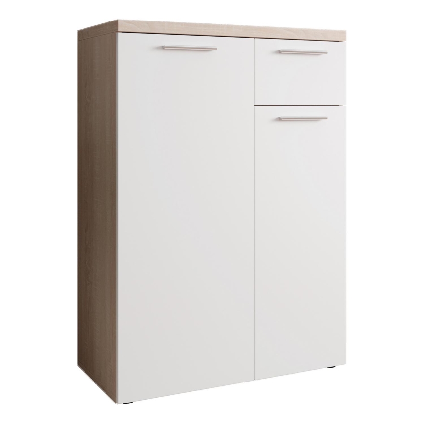 BRUNO chest of drawers Sonoma oak/white