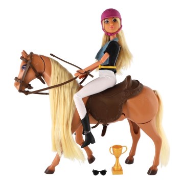 Brushable Horse with Doll and Accessories