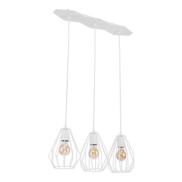 BRYLANT cable pendant light 3x E27/60W/230V, white