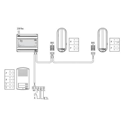 Bticino 366821 - Doorbell for 2 apartments + input panel LINEA 2000