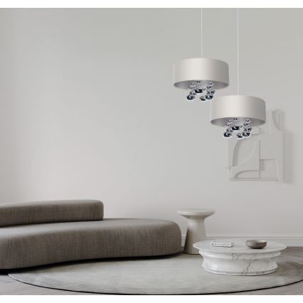 BUBBLE cable-hung pendant light 1xE27/60W/230V, Ø 40 cm, white