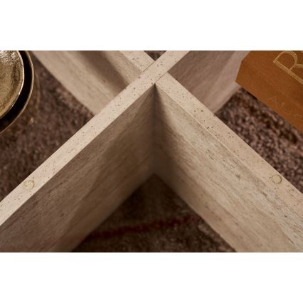 BUBBLE Coffee Table, Ø 75 cm, Beige/Clear