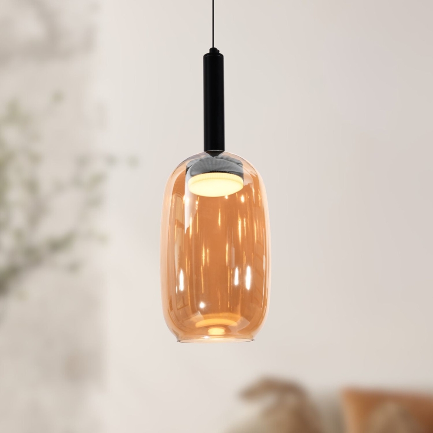 BUENO cable-hung pendant light 1xGX53/9W/230V Ø 15 cm smoked brown
