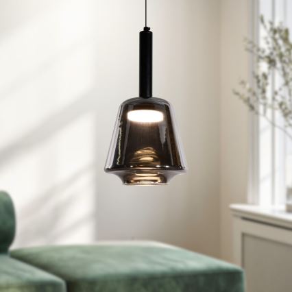 BUENO cable pendant 1xGX53/9W/230V Ø 18 cm smoked black