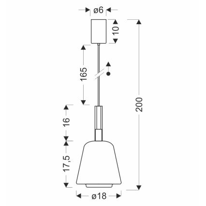 BUENO cable pendant 1xGX53/9W/230V Ø 18 cm smoked black