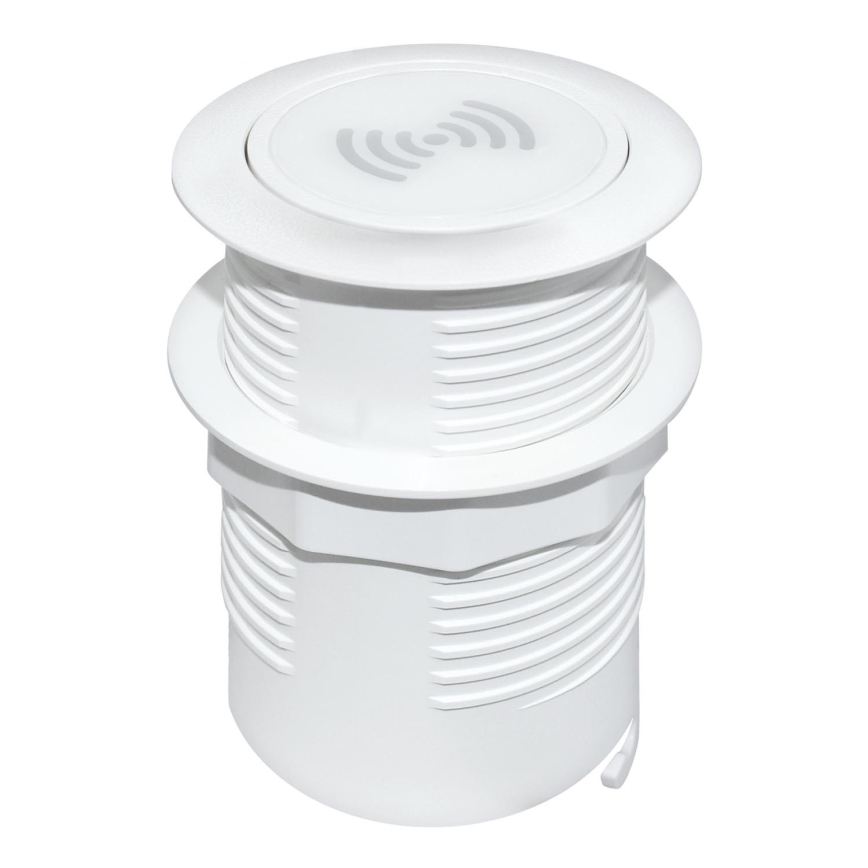Built-in wireless charger + USB A+C white