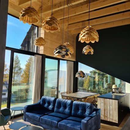 BURGO cable-hung pendant, 1x E27/60W/230V, Ø 50 cm